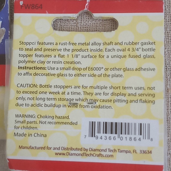 Wine bottle stoppers. Pair of 2. - Picture 2 of 2